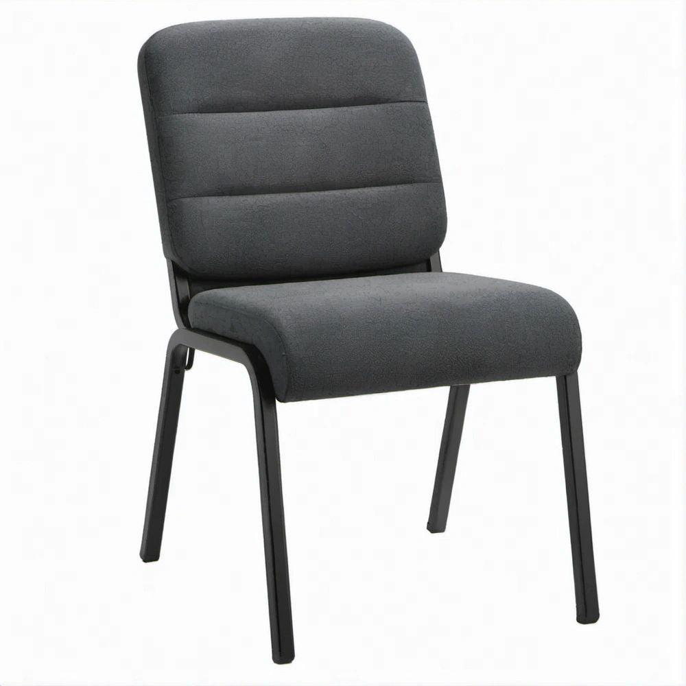Gepolsterter Stuhl Dunkelgrau/Schwarz, 48 x 58 x 84 cm